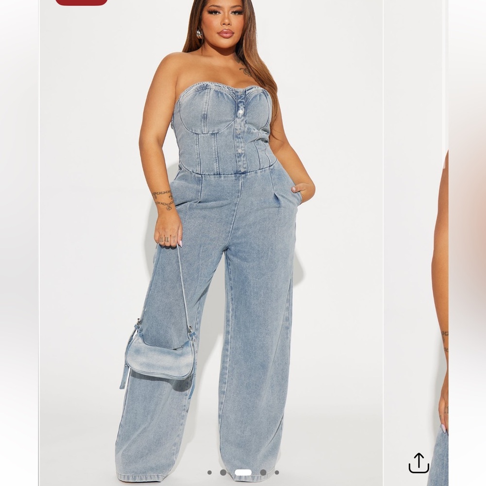 Women's Light Blue Denim Jumpsuit